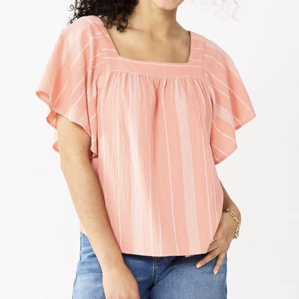 Sonoma Flutter Shoulder Top